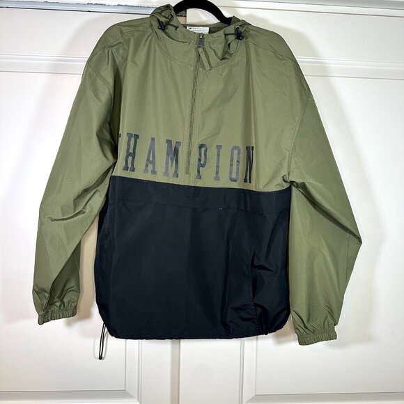 Champion Color-blocked Packable Half-zip Scuba Hood Jacket - L - Picture 13 of 14